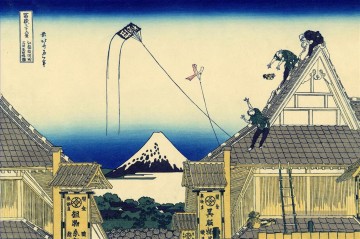 Boutique Mitsui sur la rue Suruga à Edo Katsushika Hokusai ukiyoe Peinture à l'huile